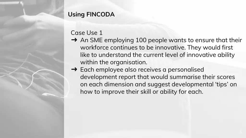 using fincoda