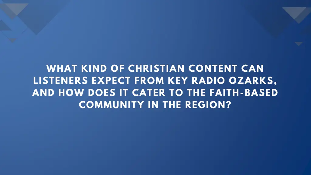 what kind of christian content can listeners