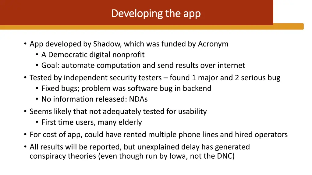 developing the app developing the app