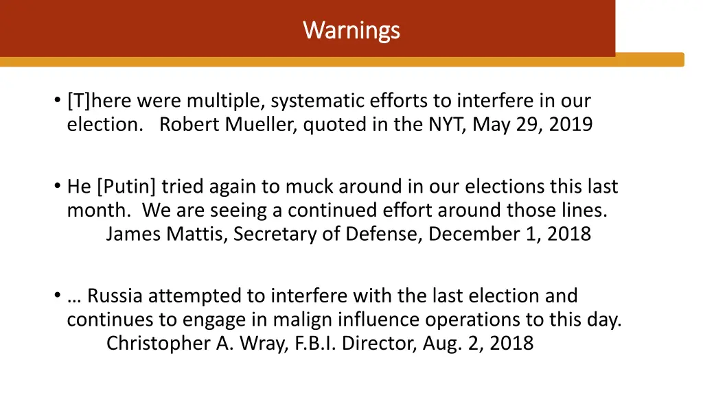 warnings warnings