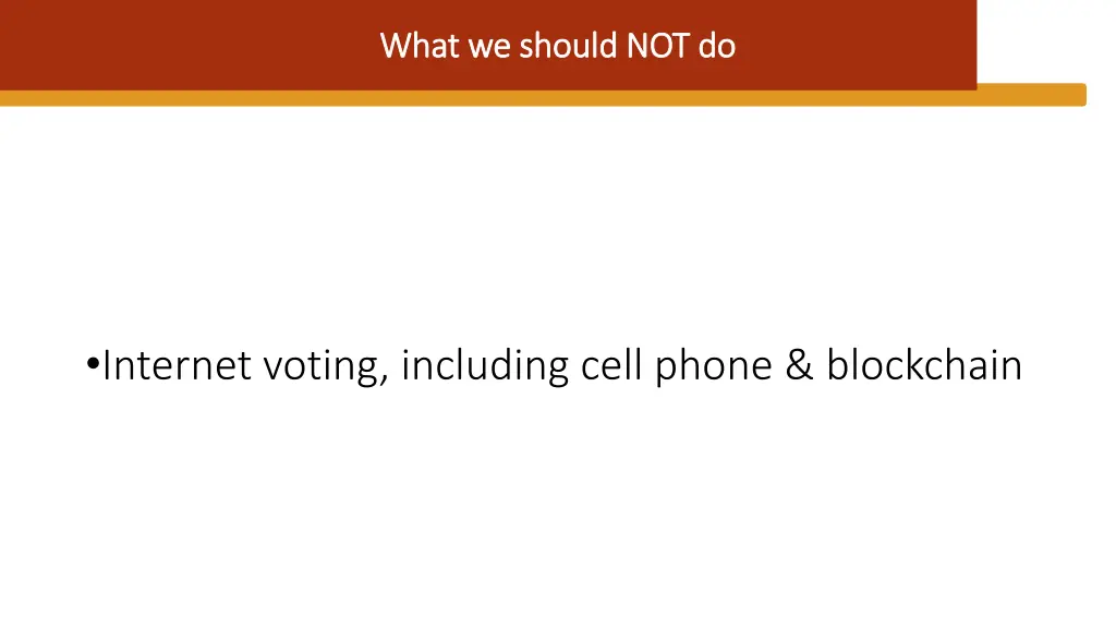 what we should not do what we should not do