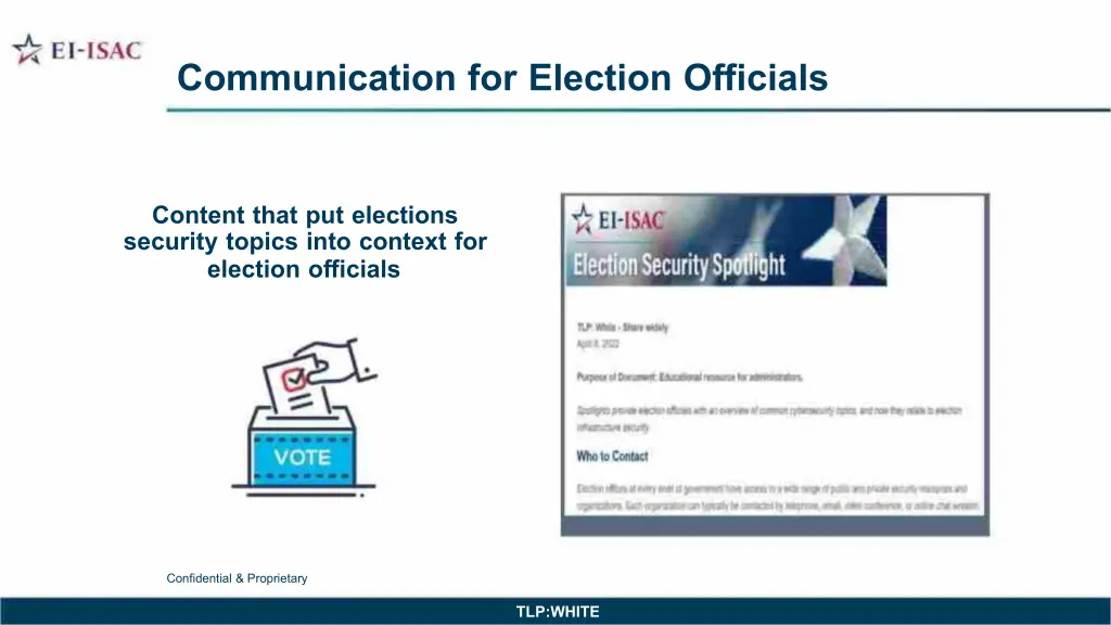 communication for election officials