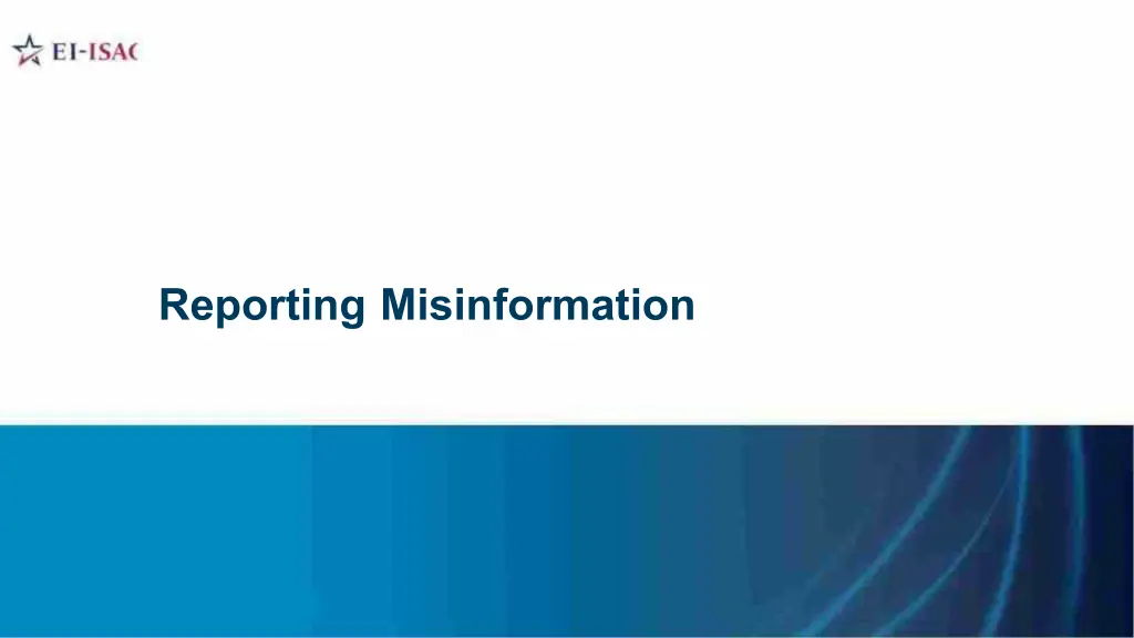 reporting misinformation