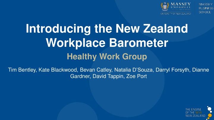 introducing the new zealand workplace barometer