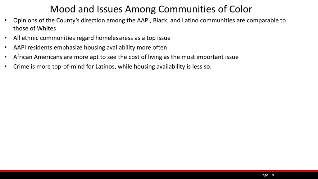 mood and issues among communities of color