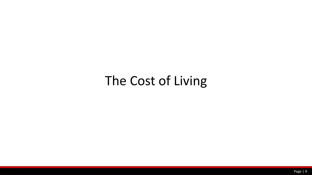 the cost of living