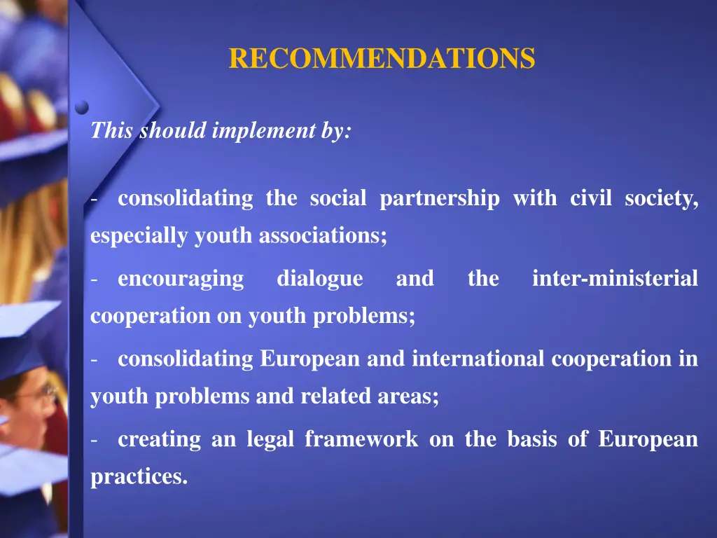 recommendations 1