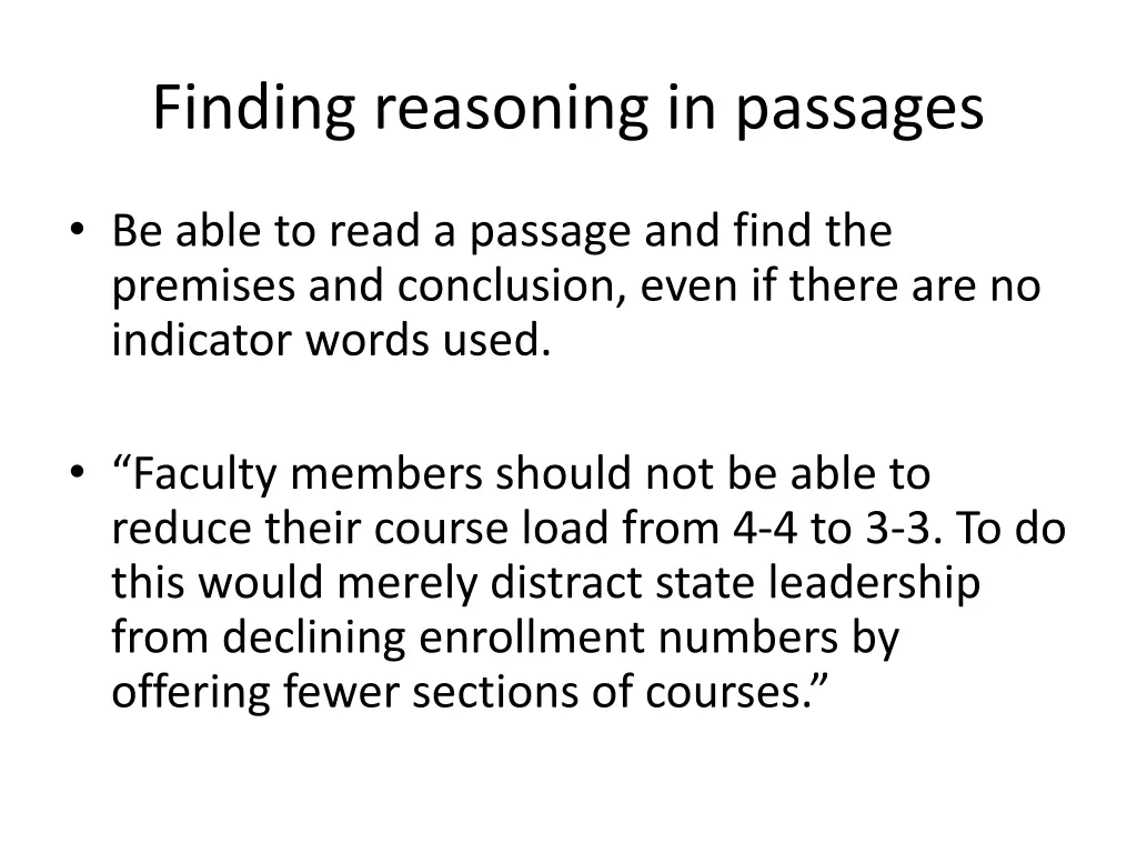 finding reasoning in passages