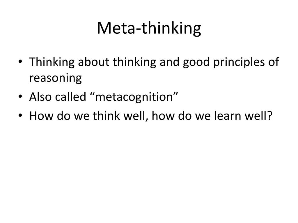 meta thinking