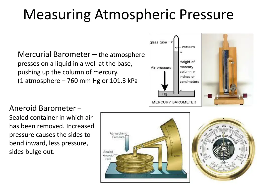 measuring atmospheric pressure