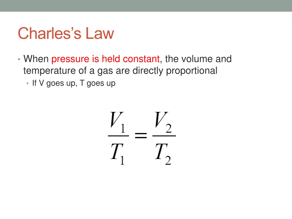 charles s law
