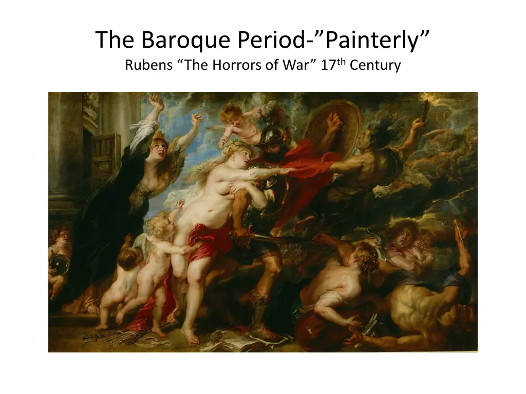 the baroque period painterly rubens the horrors