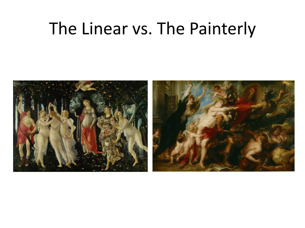 the linear vs the painterly