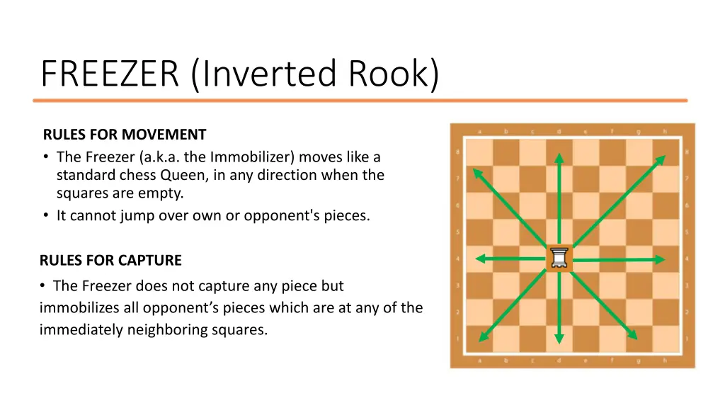 freezer inverted rook