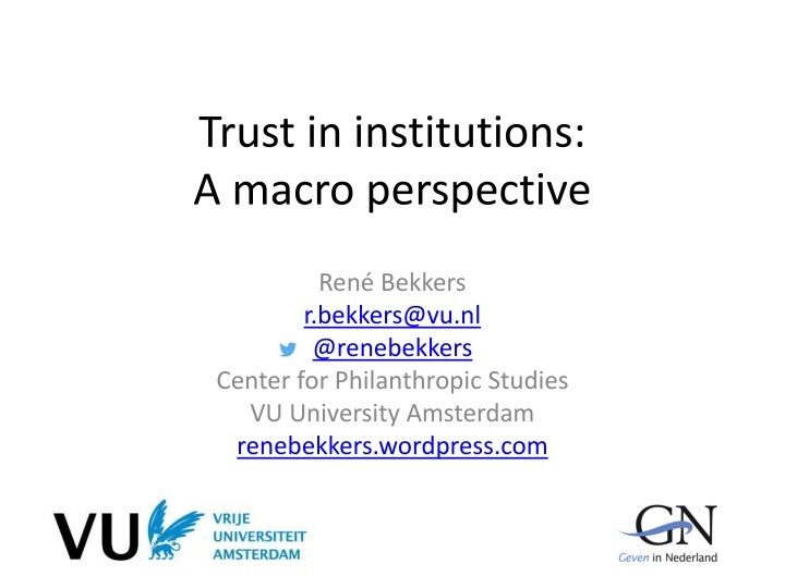 trust in institutions a macro perspective