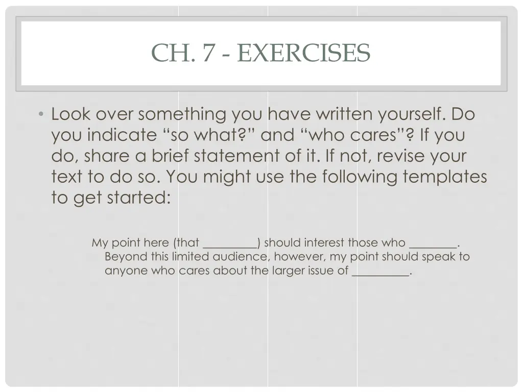 ch 7 exercises
