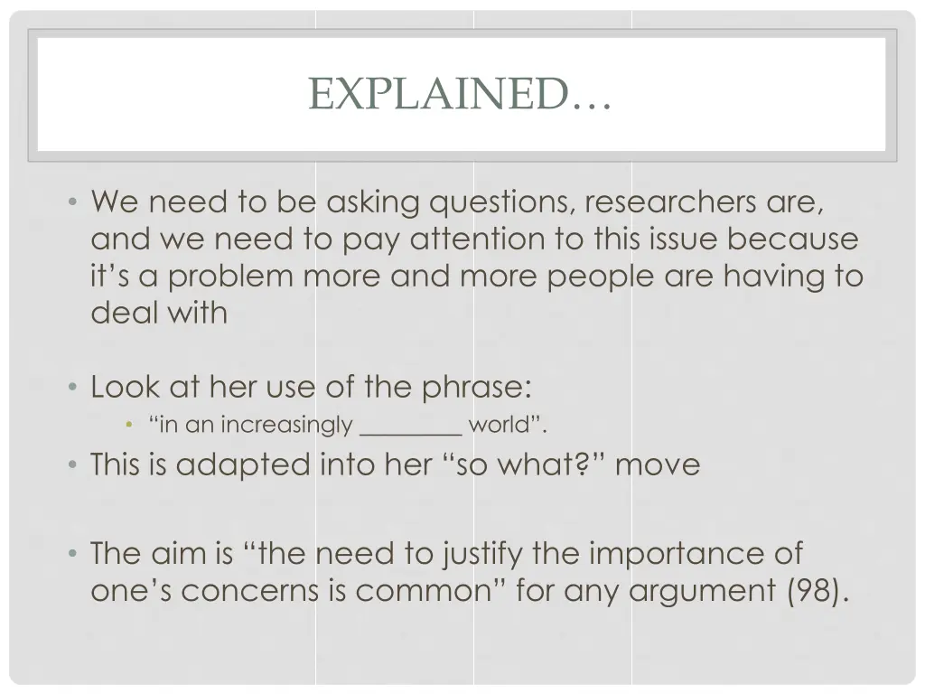 explained