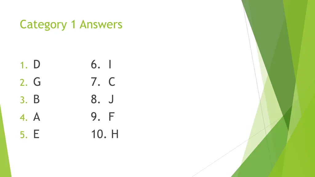 category 1 answers