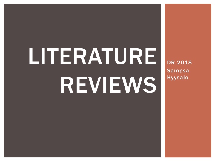 literature reviews