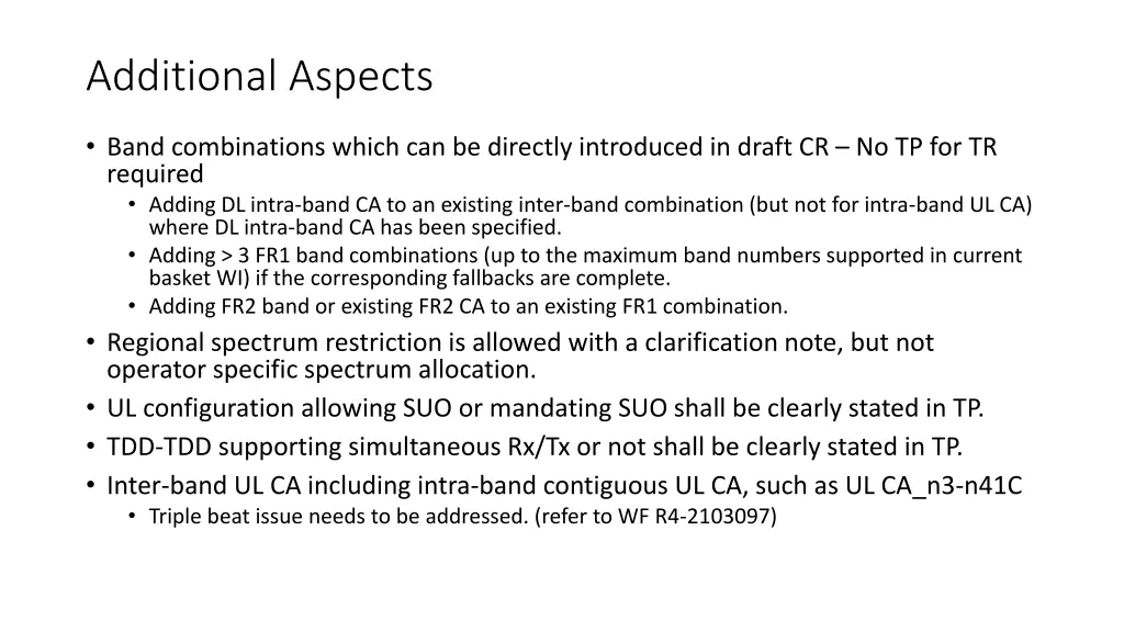 additional aspects