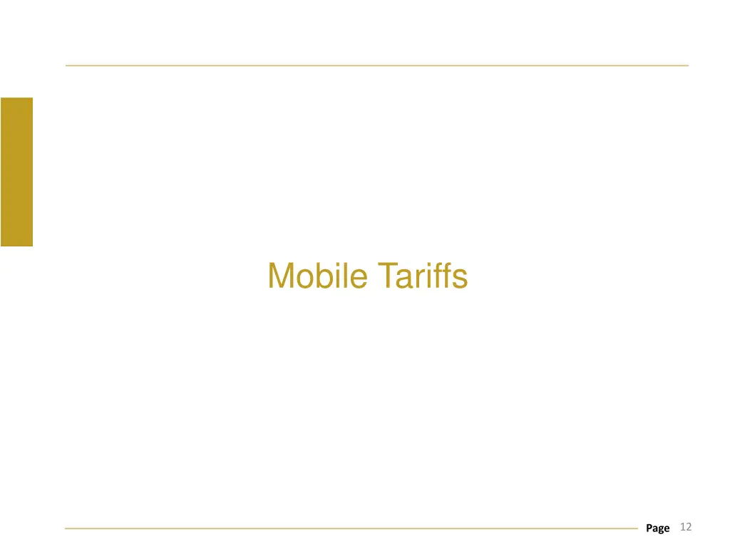 mobile tariffs