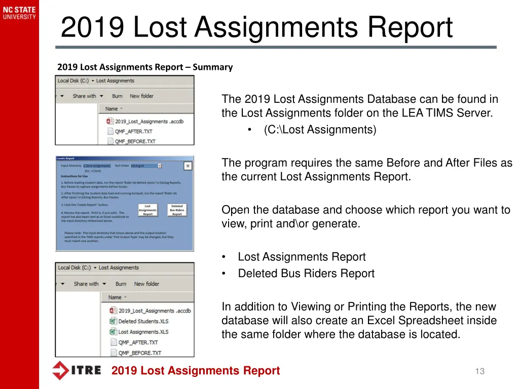 2019 lost assignments report 11
