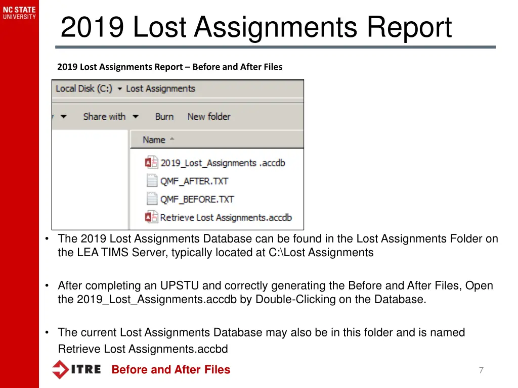 2019 lost assignments report 5