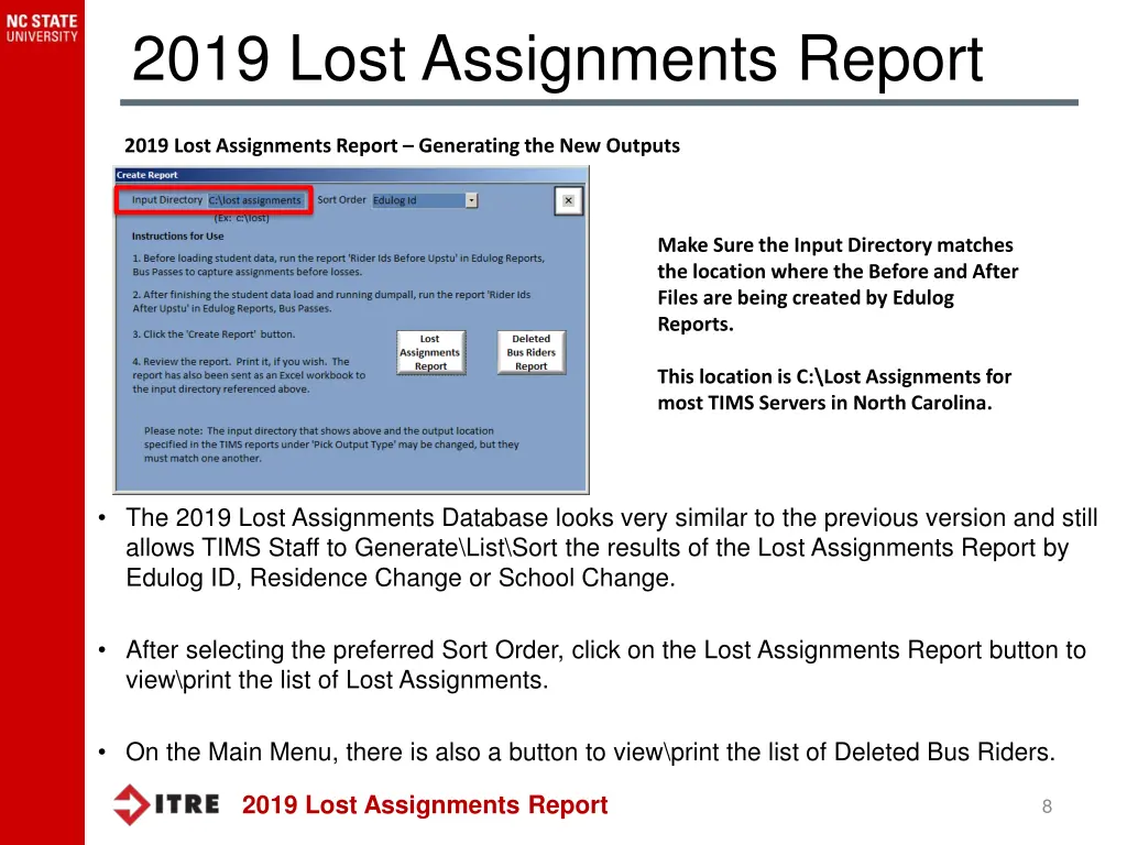 2019 lost assignments report 6