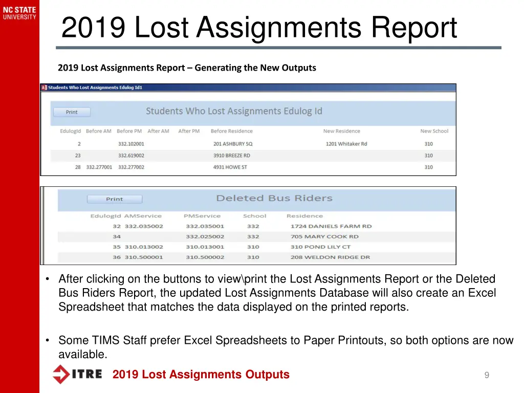 2019 lost assignments report 7