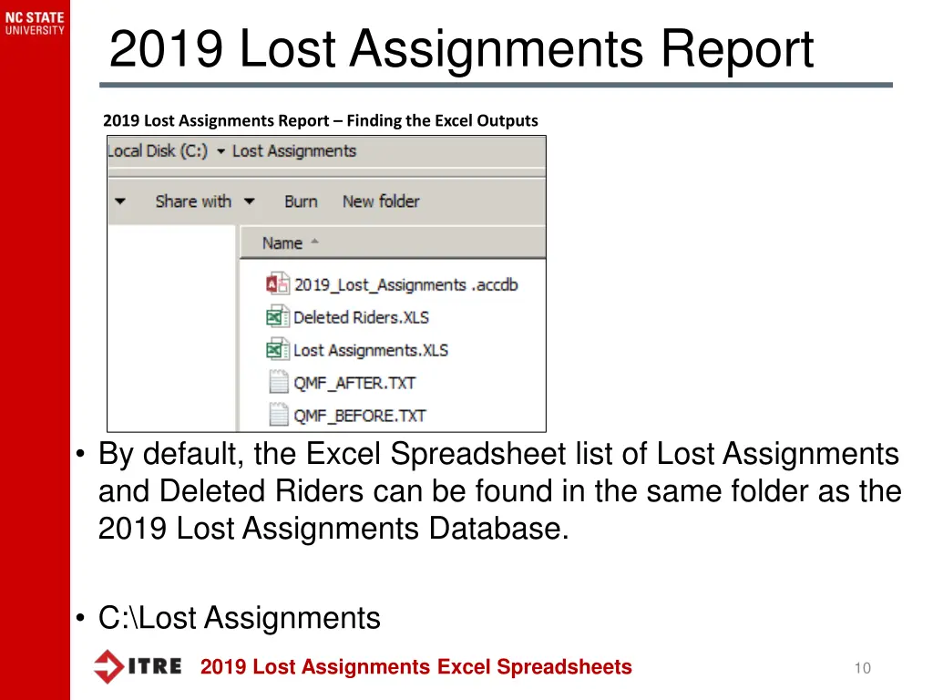 2019 lost assignments report 8