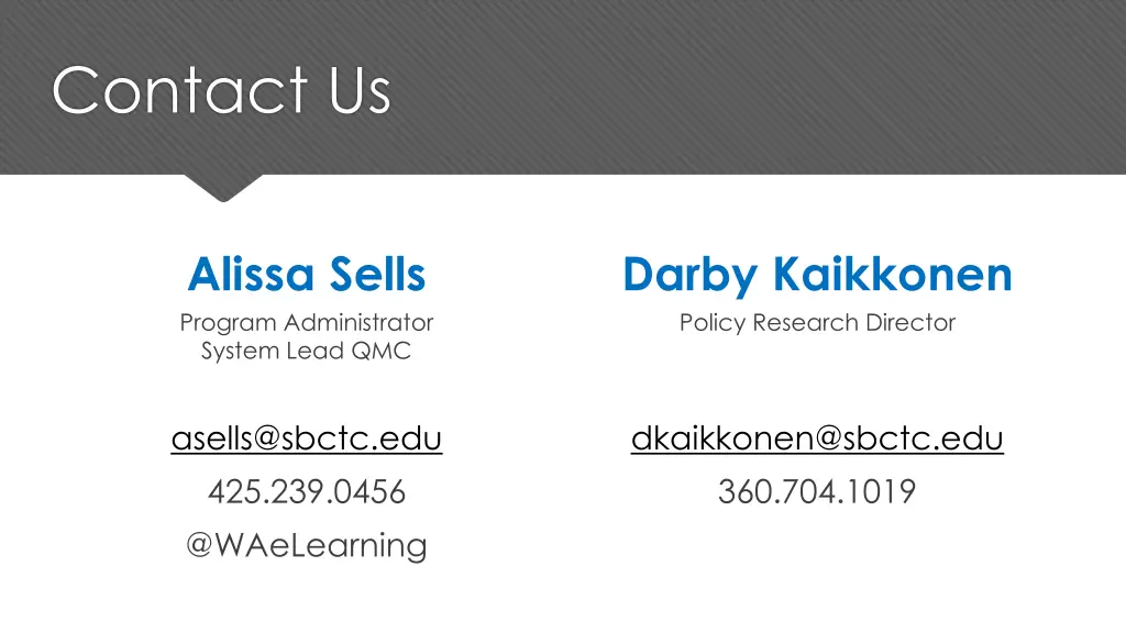 contact us