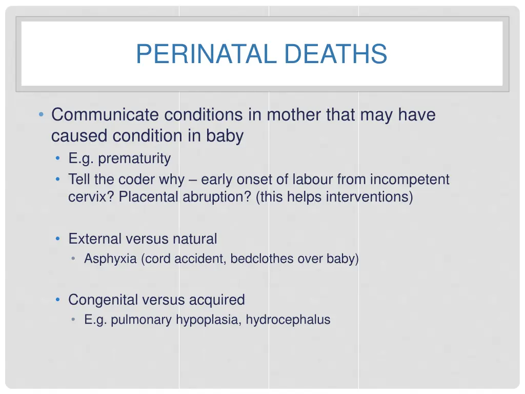 perinatal deaths 5