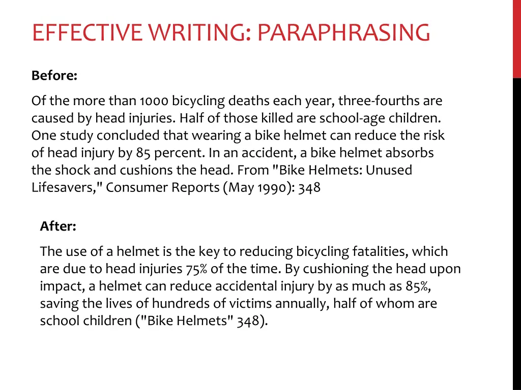 effective writing paraphrasing