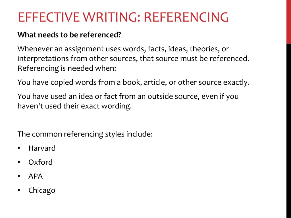 effective writing referencing 1