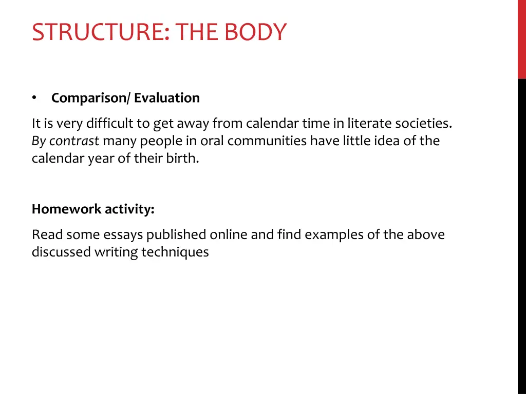 structure the body 1