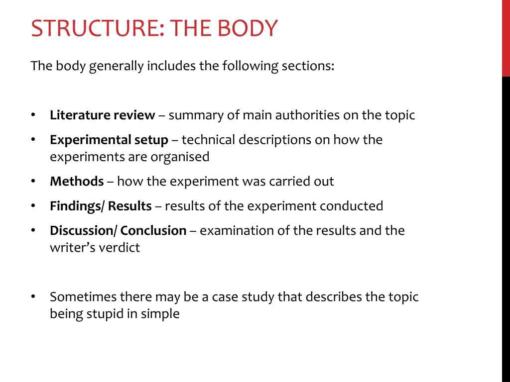 structure the body 2