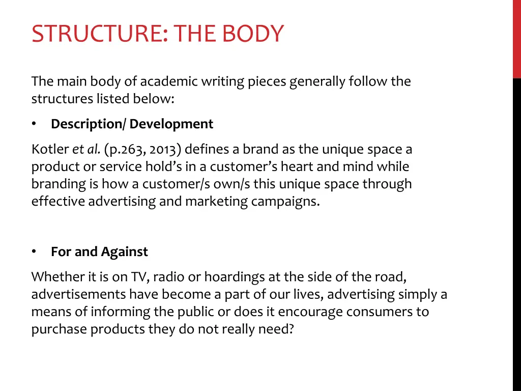 structure the body