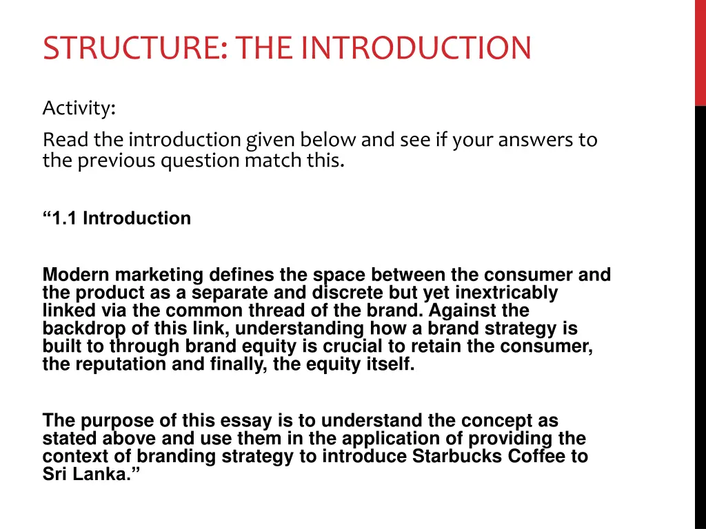 structure the introduction 1