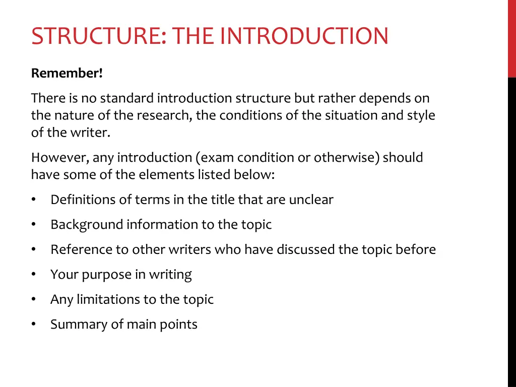 structure the introduction 2