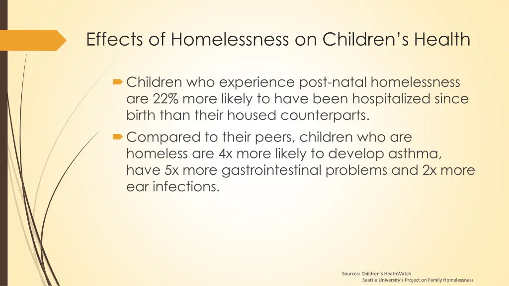 effects of homelessness on children s health