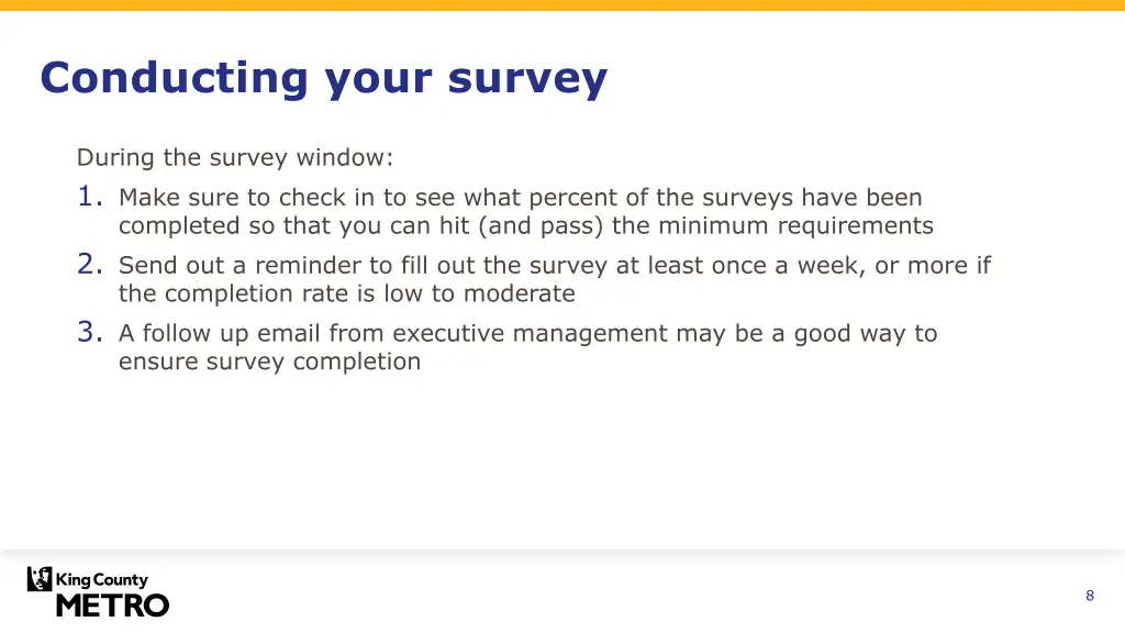 conducting your survey 1