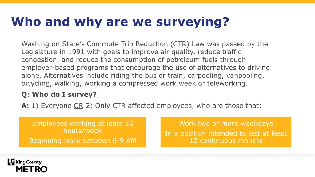 who and why are we surveying