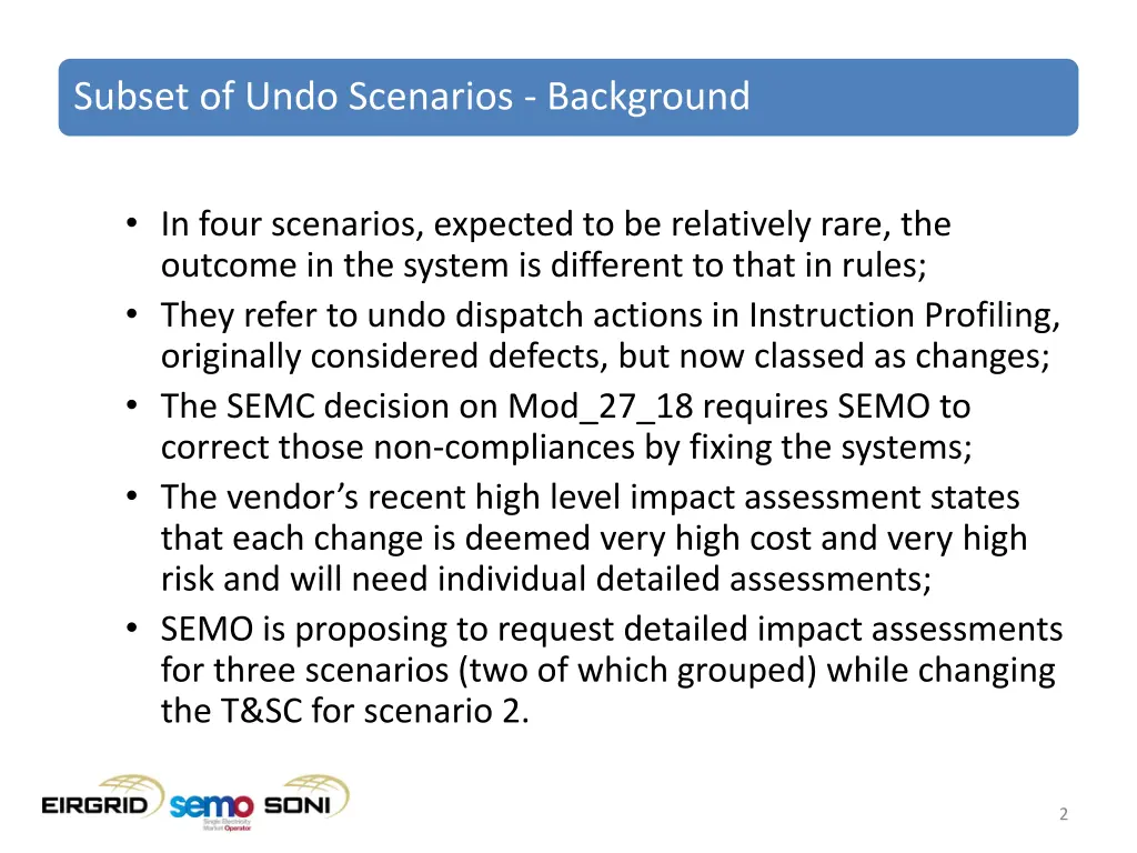 subset of undo scenarios background