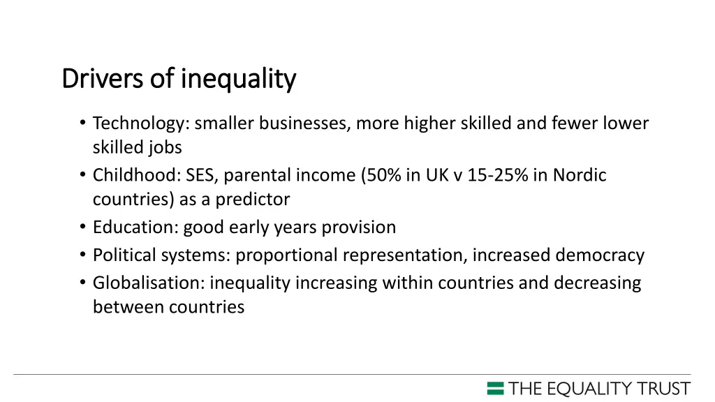 drivers of inequality drivers of inequality
