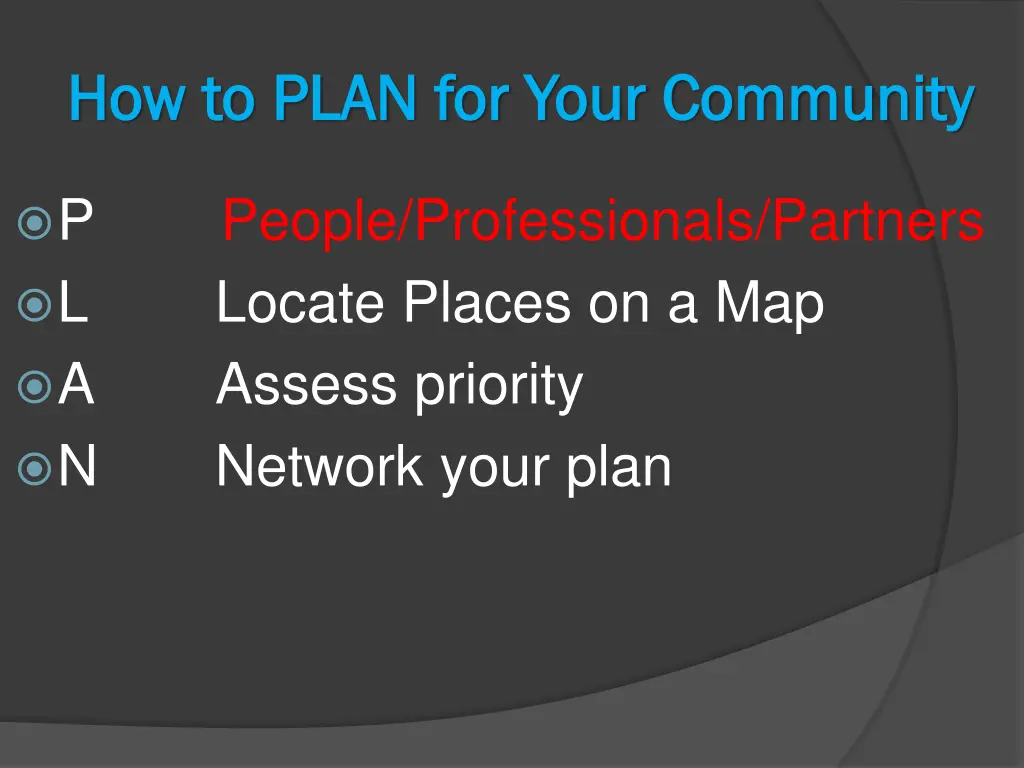 how to plan for your community how to plan