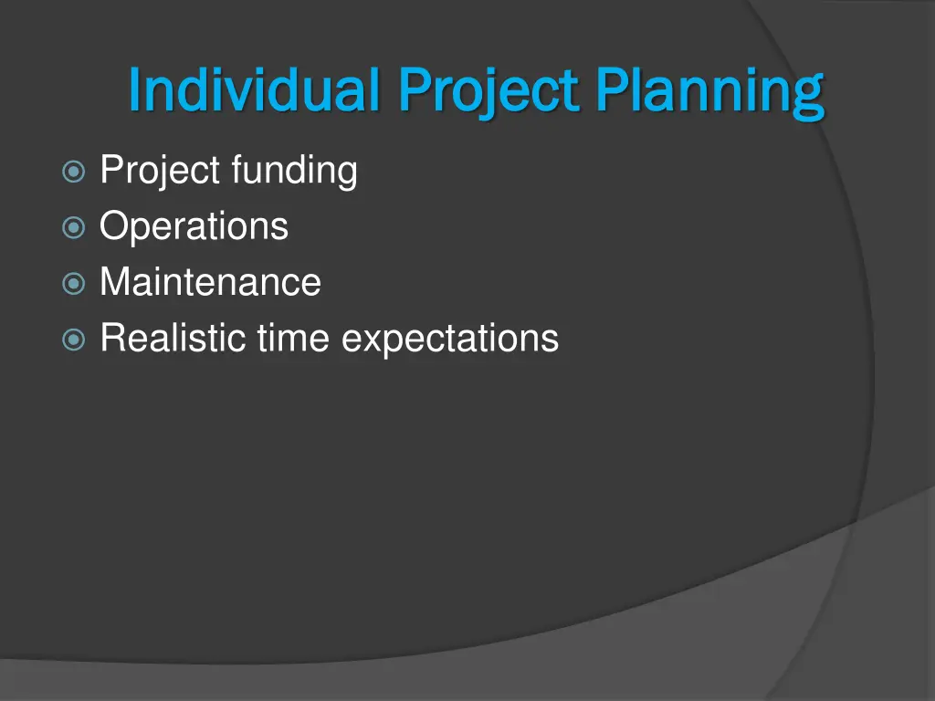 individual project planning individual project 6