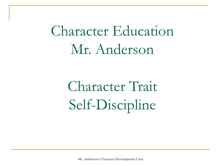 character education mr anderson