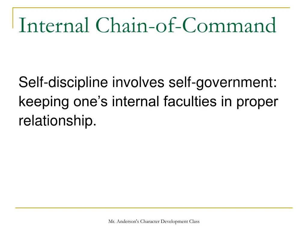 internal chain of command