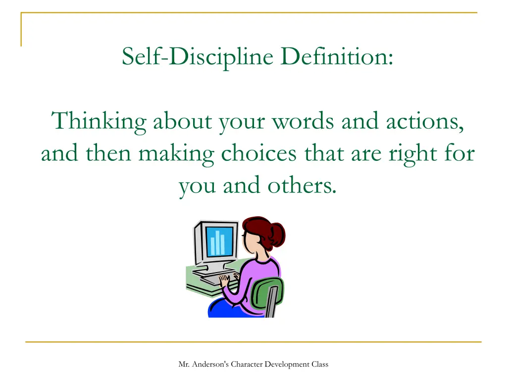 self discipline definition