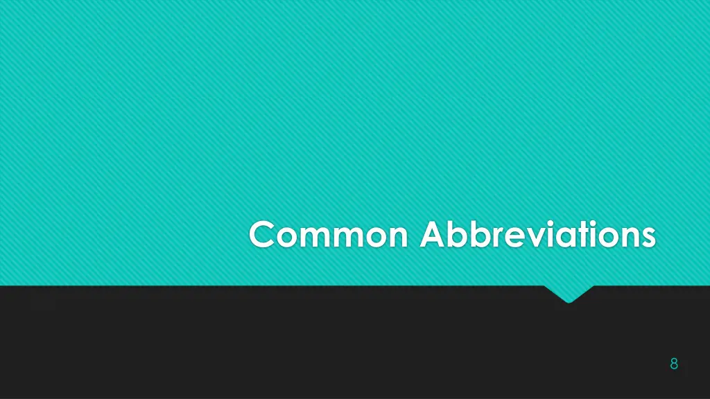 common abbreviations